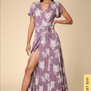 NWOT Lulu’s Wrap Maxi Dress